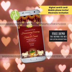 Indian Housewarming Invitation: Grihapravesham Digital Invite (Digital Download)