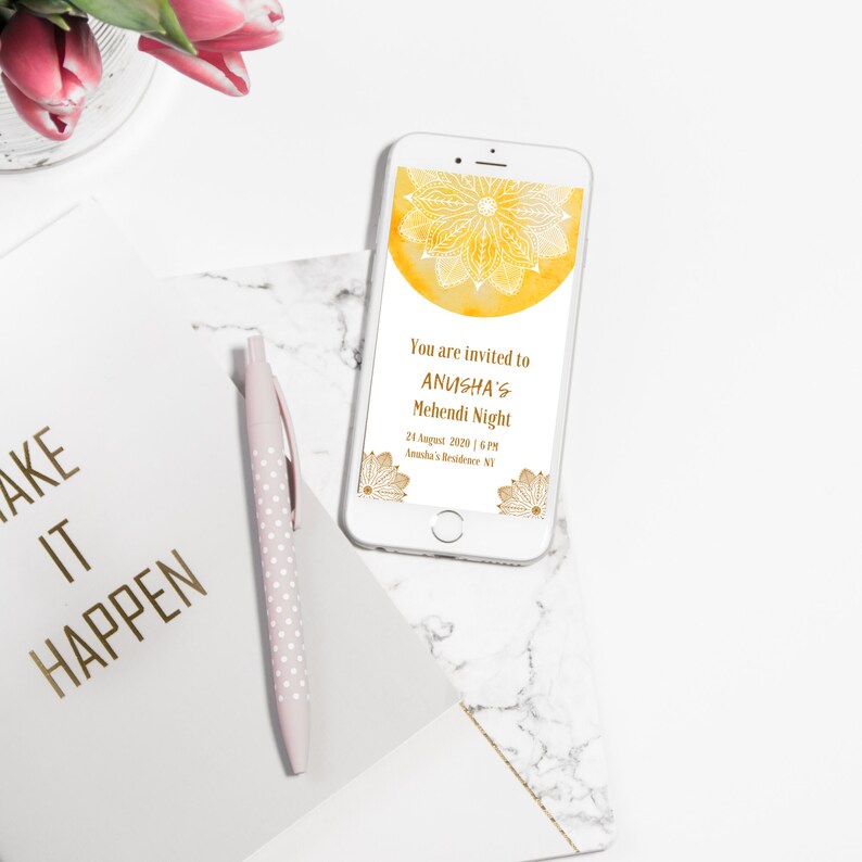 Customizable Mobile phone invite Mobile invitation E card Etsy