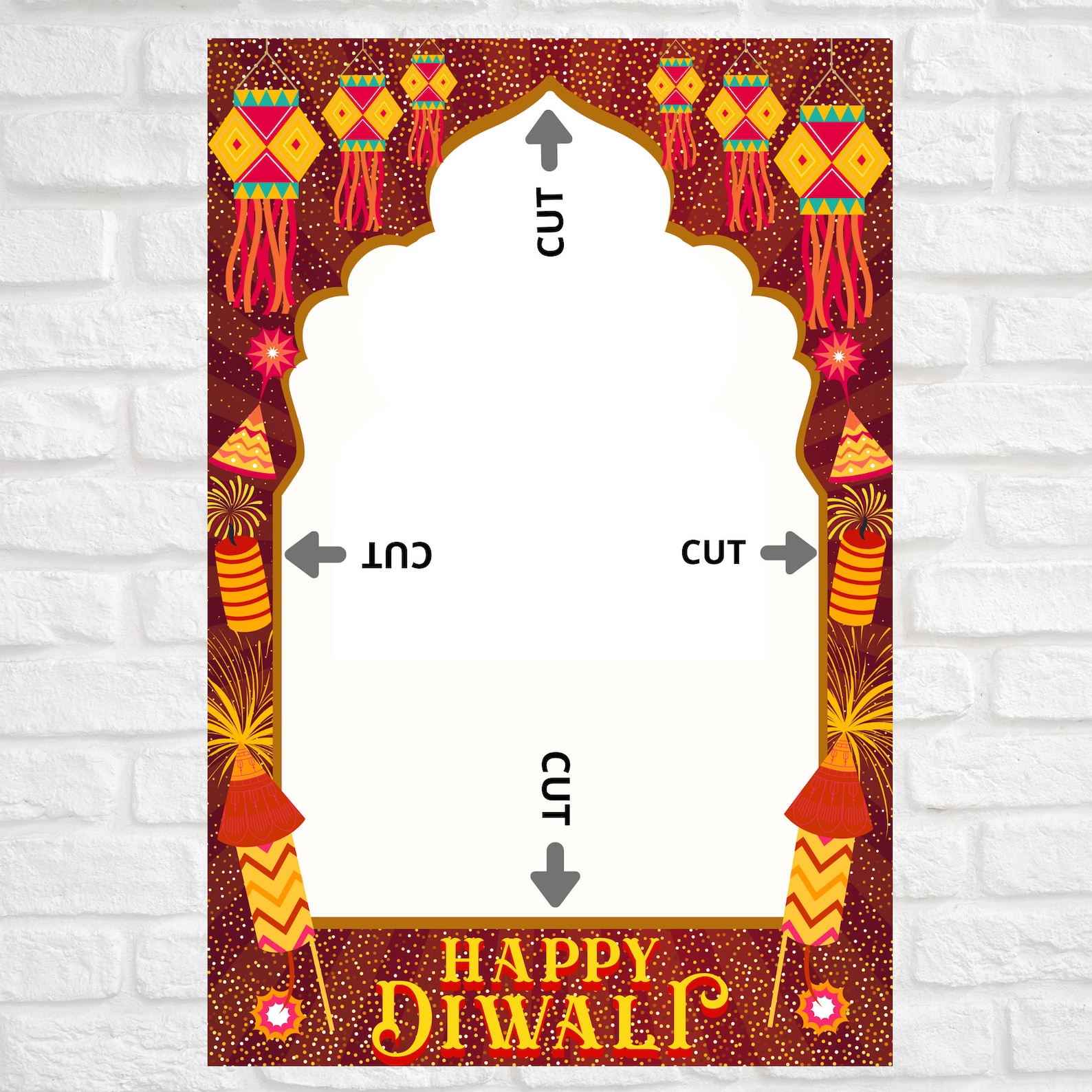 DIY Diwali Photo Booth Frame Photo Booth Props Festival Etsy