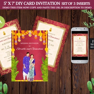 Kalyanam Wedding Invitation: South Indian Style (Digital Download)