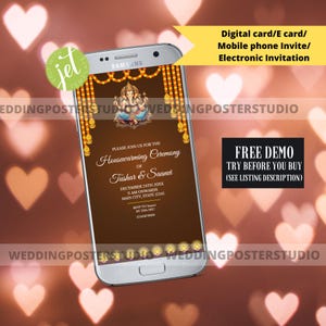 Invito a Grihapravesham: inaugurazione della casa indiana, Vastu Shanti (invito digitale)