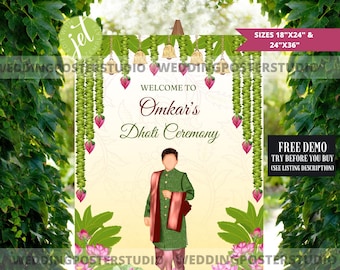 Dhoti Ceremony Sign: South Indian Veshti Ceremony (Digital Download)