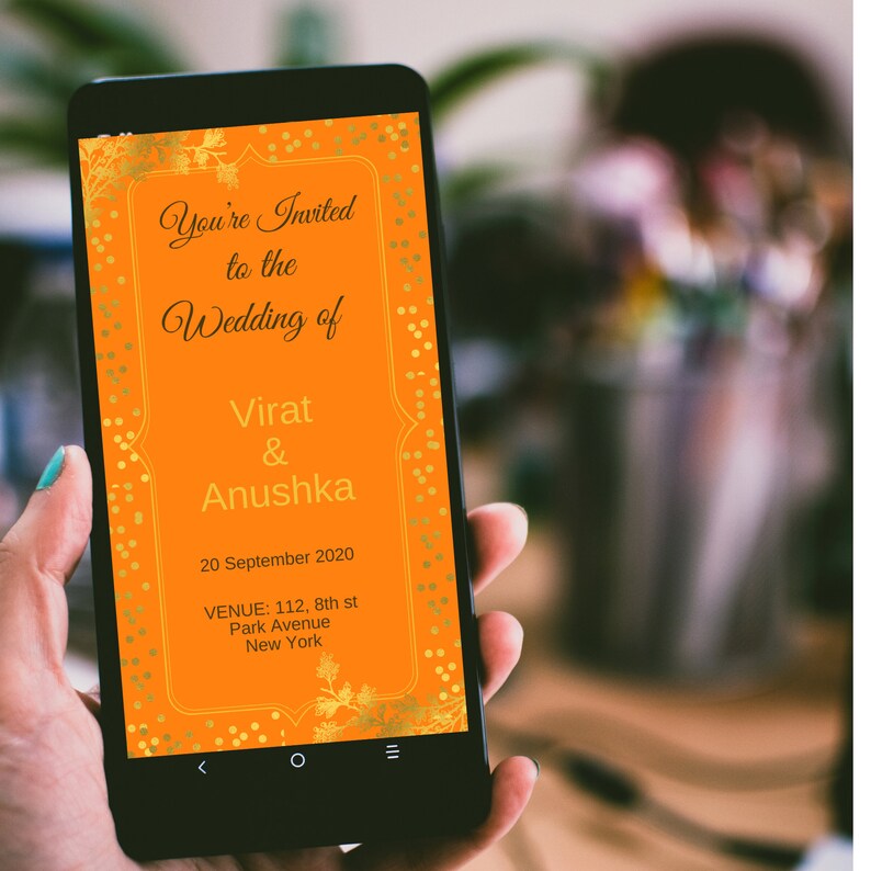 Customizable Mobile phone invite Mobile invitation E card Etsy