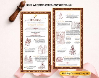 Sikh Wedding Ceremony Guide : Anand Karaj gurudwara wedding steps (digital download)