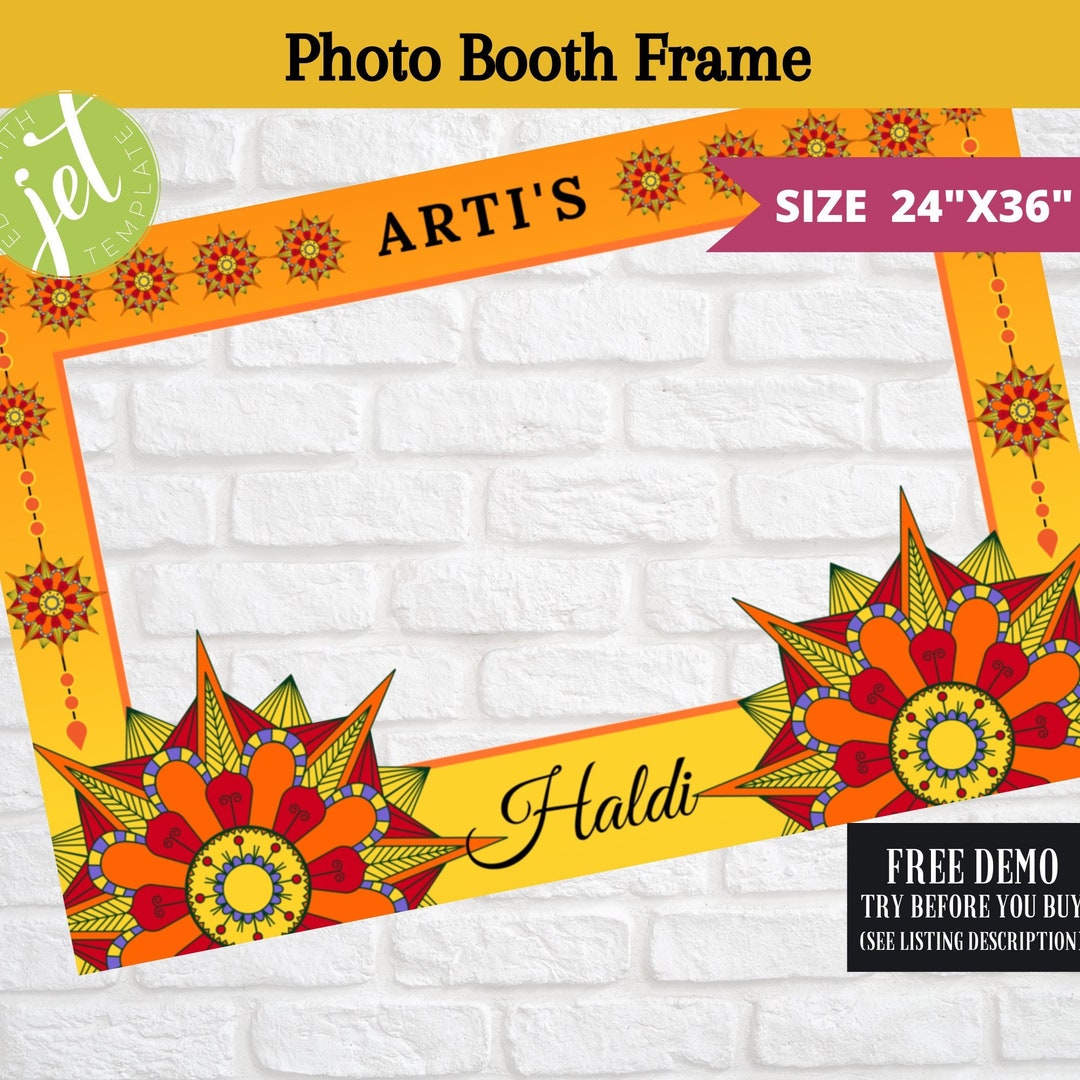 Haldi Photo Booth Frame, Haldi Props, Wedding Photo Booth Frame, Photo