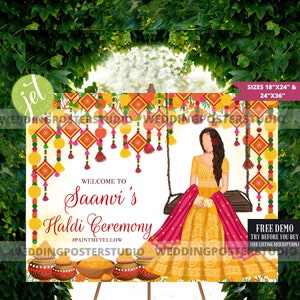 Haldi Welcome Sign: Indian Wedding Ceremony (Digital Download)