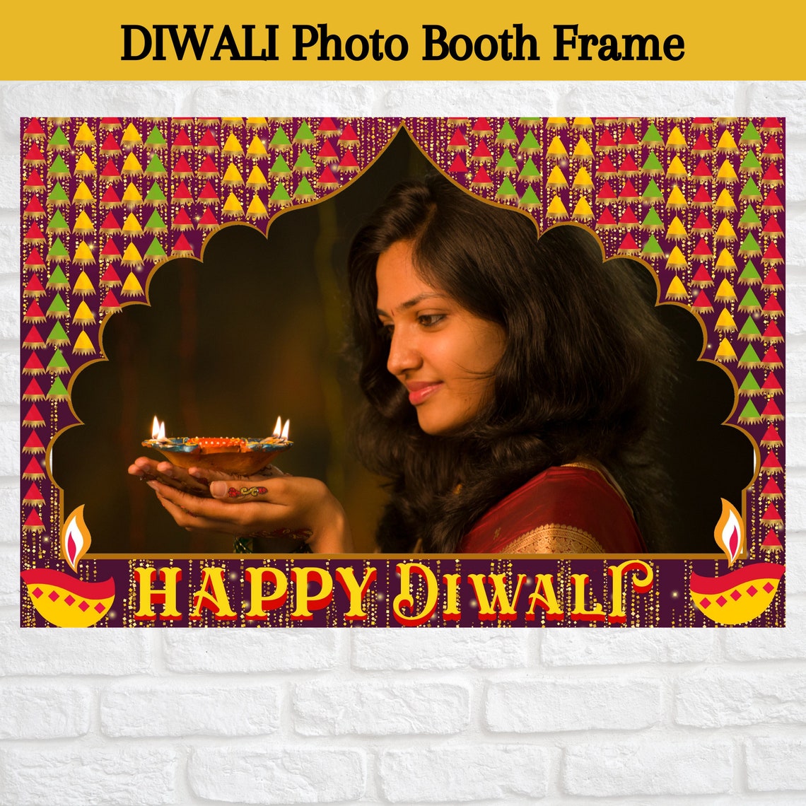 DIY Diwali Photo Booth Frame Photo Booth Props Festival Etsy