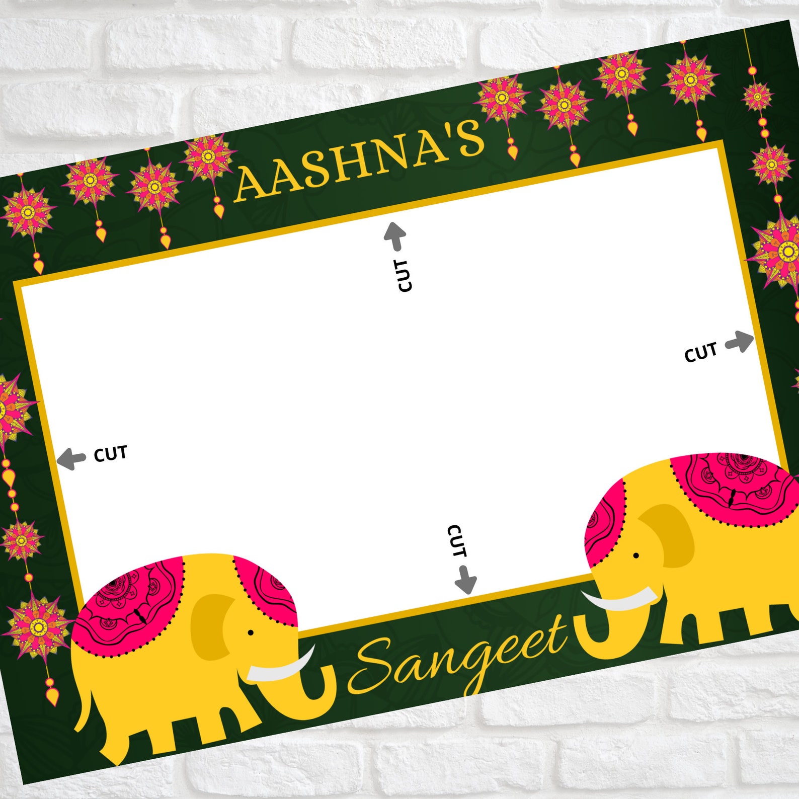 Haldi/mehendi/wedding/sangeet Photo Booth Frame Haldi Props Etsy