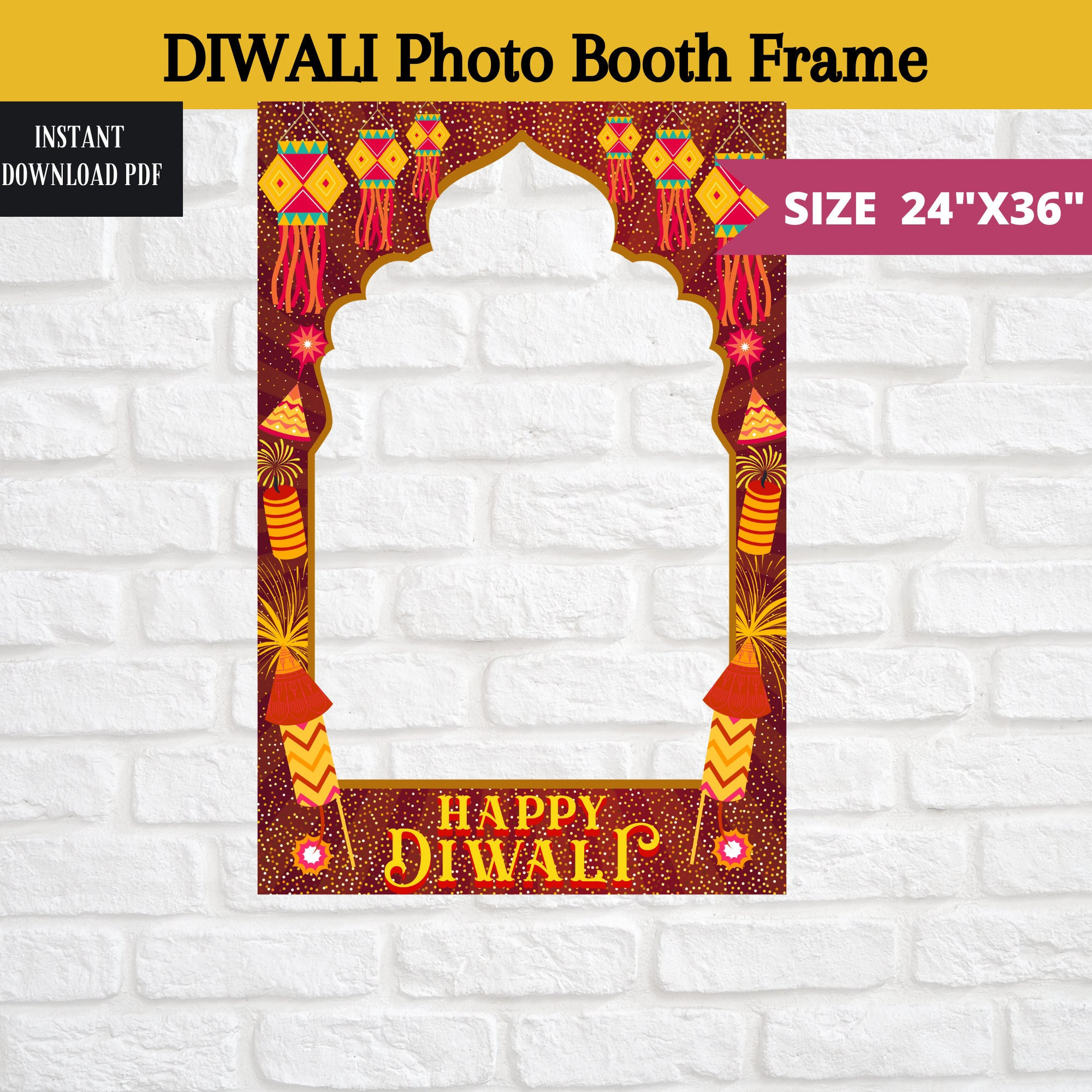 DIY Diwali Photo Booth Frame Photo Booth Props Festival Etsy