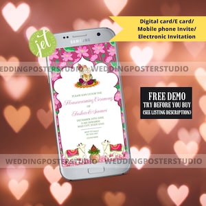 Indian Housewarming Invitation: Grihapravesham, Vastu Shanti (Digital Invite)