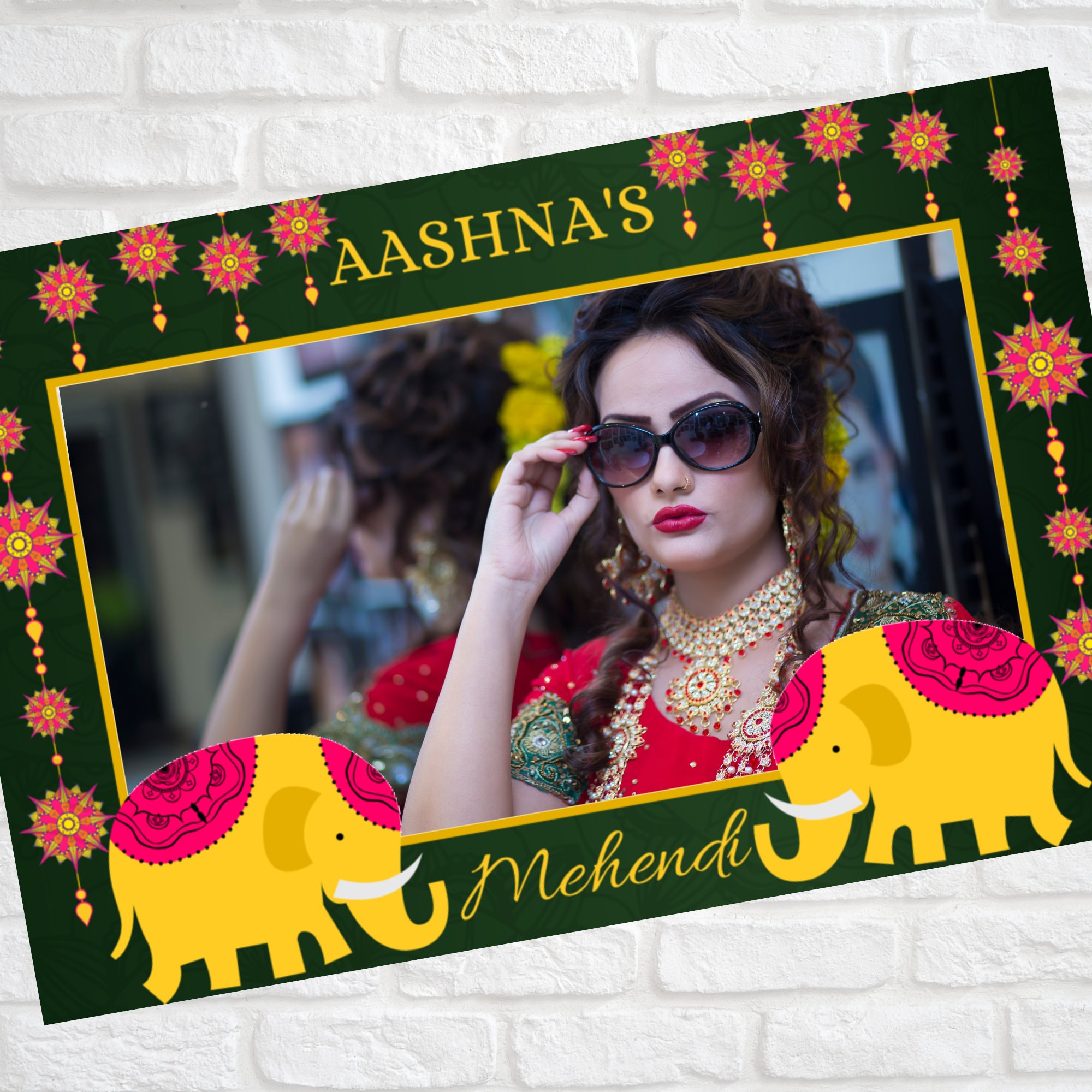 Customized Haldi/Mehendi/Wedding/Sangeet Photo Booth Frame Etsy