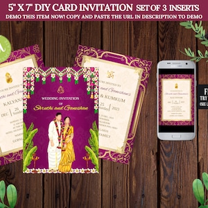 Kalyanam Wedding Invitation: South Indian Style (Digital Download)
