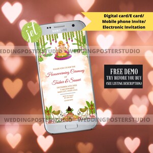 Gruhapravesham Invitation: Indian Housewarming, Vaastu Shanti (Digital Invite)