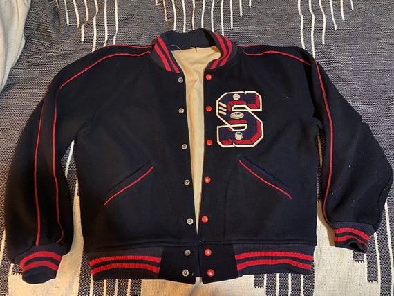1940s Champion Letterman Jacket Size L
