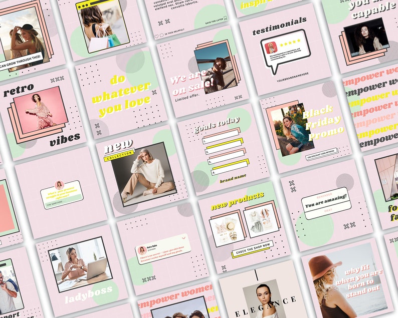Instagram Templates Canva Instagram Posts Instagram Stories - Etsy
