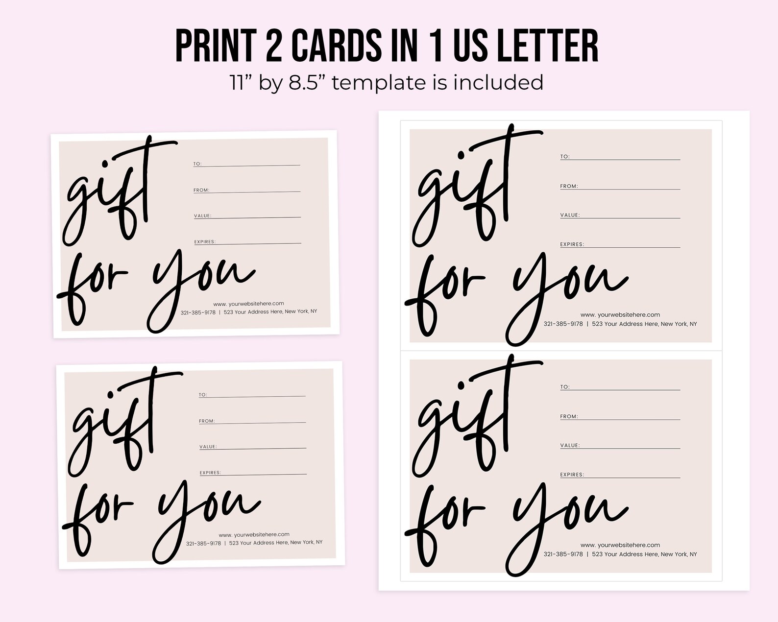 Gift Certificate Template Gift Card Etsy Gift Card Thank Etsy