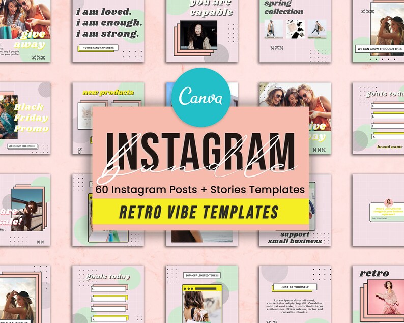 Instagram Templates Canva Instagram Posts Instagram Stories - Etsy