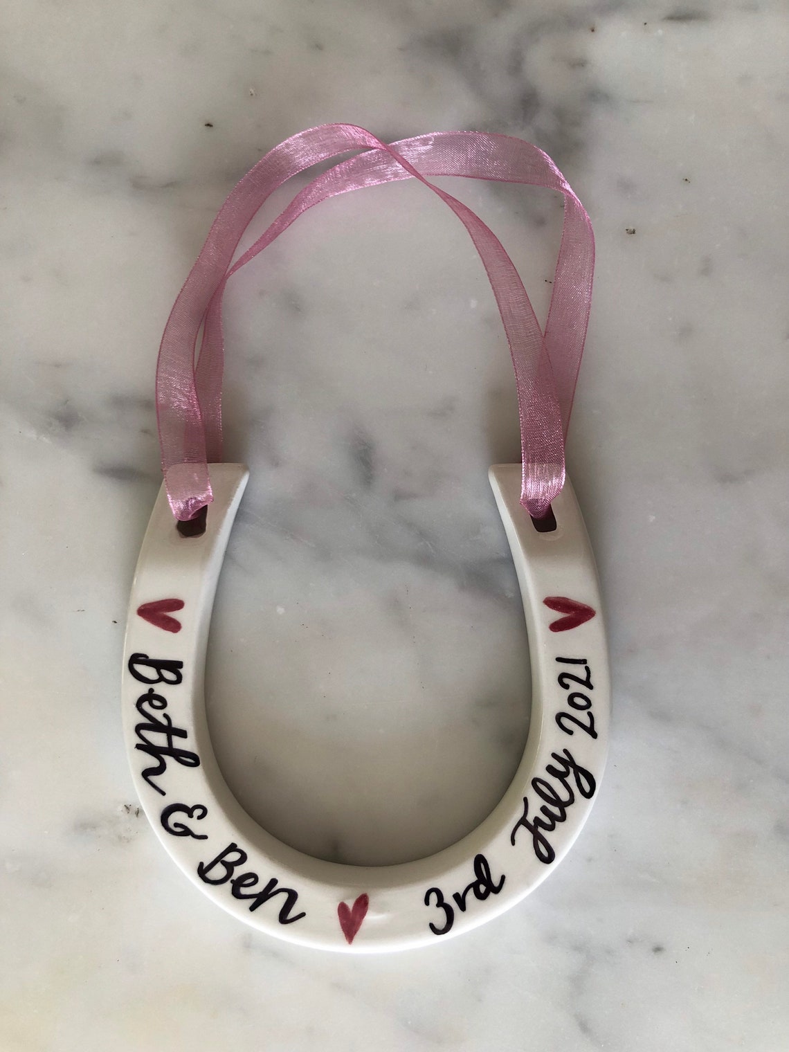 Herradura de la boda / Herradura de la boda pintada a mano / Etsy España