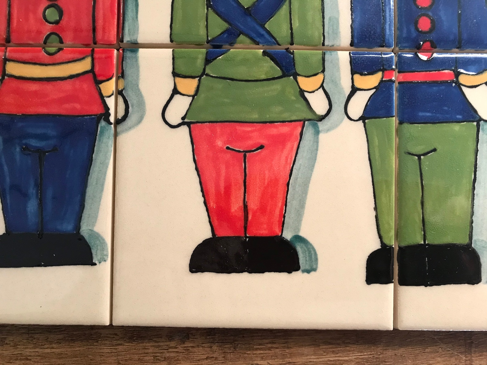 Set of 6 Hand Painted Soldier Design Tiles Ceramic Tiles Etsy