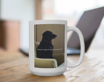 Custom Pet Photo Mug | Meme Humour Geek Satire 15oz Ceramic Coffee Cup Office Gift