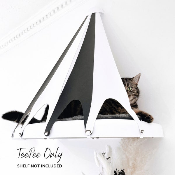 Cat TeePee Tent. A Fun, Wall-Mounted Accessory. An Add-On To The Catipilla Cat Shelf. Durable Cat Circus Tent. Choose Your Own Colouring.
