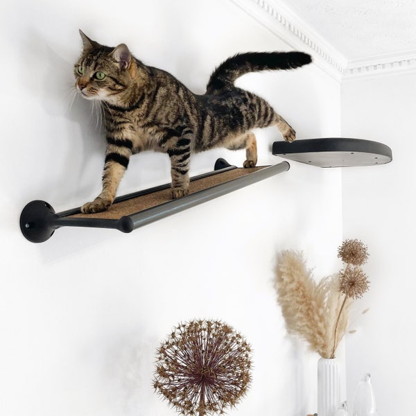 Cat Bridge / Shelf For Wall. Adaptable Wall-Mounted Modern Cat Furniture. Floating Cat Shelf, Step and Cat Wall Platform. Indoor Or Outdoor.