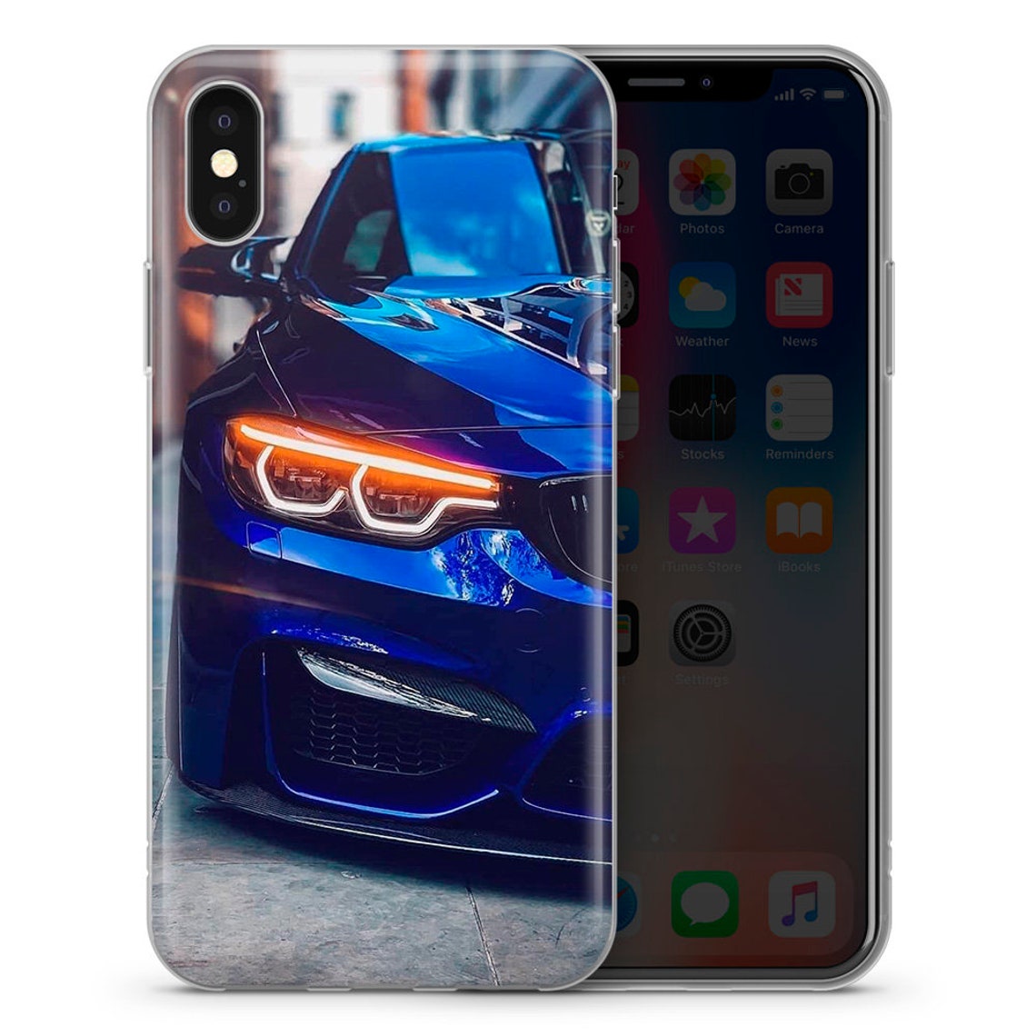 Car red blue cars printed phone case cover for iPhone Etsy
