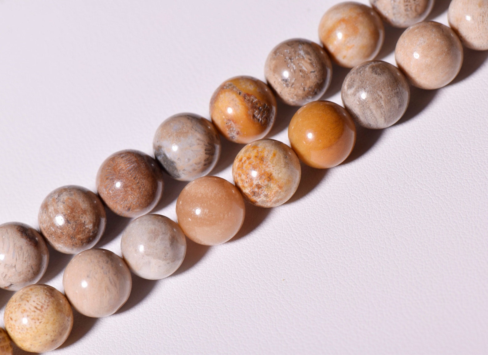 15.5 beautifull natural Fossil Coral beads. jewelry Etsy