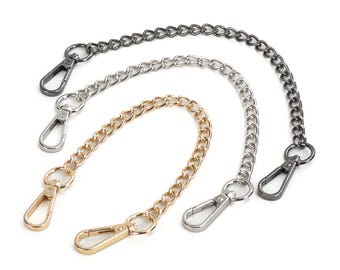 Handgjord stålkedjeförlängare med karbinhake