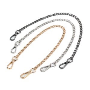 Metal Chain Strap Extension with Clips 40 cm for Harness or Accessory Adjustment