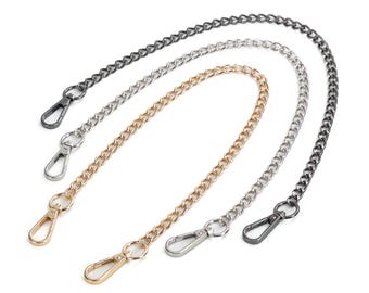 Metal Chain Strap Extension with Clips 40 cm for Harness or Accessory Adjustment