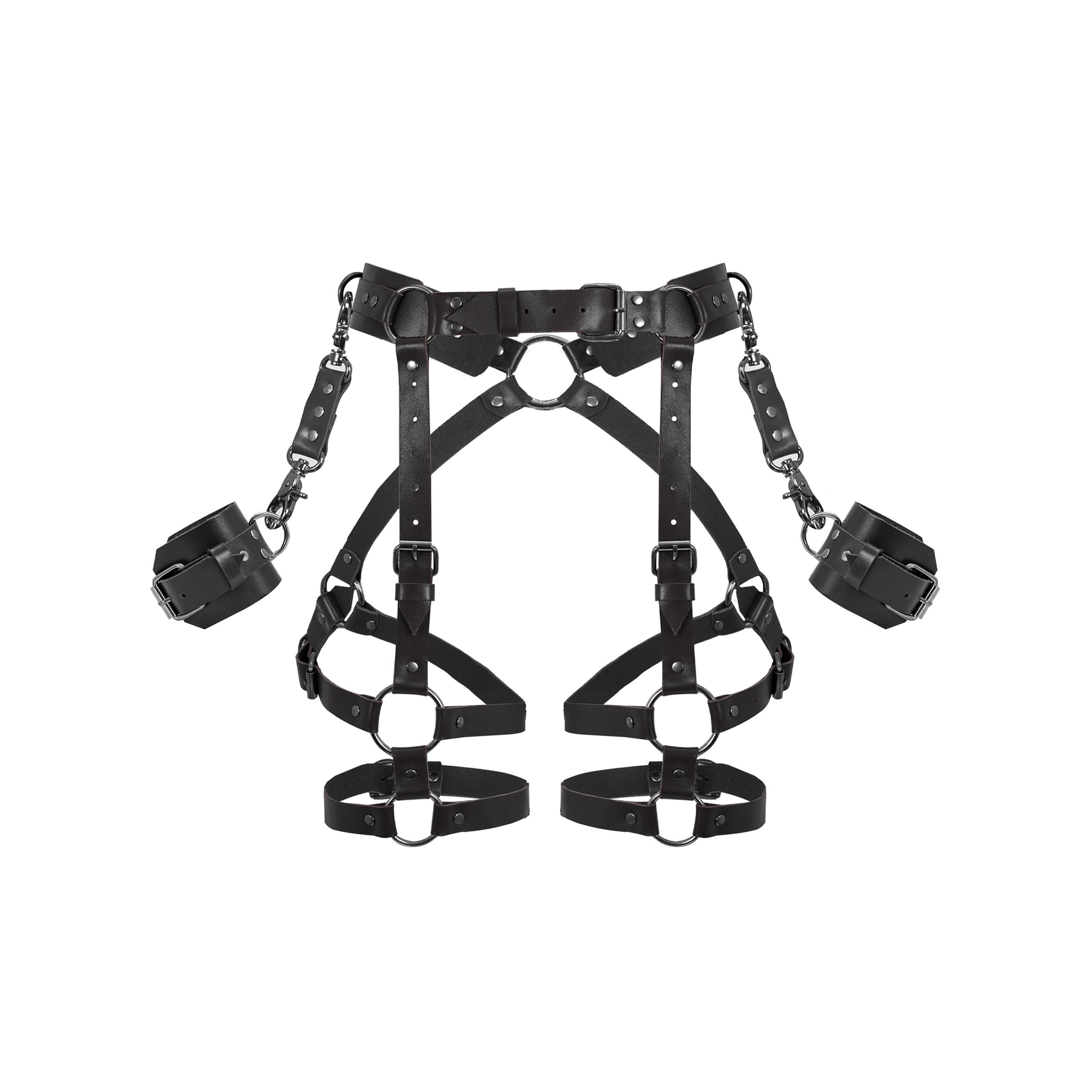 garter belt with handcuffs Garter Harness with Handcuffs – YOMORIO main image 0