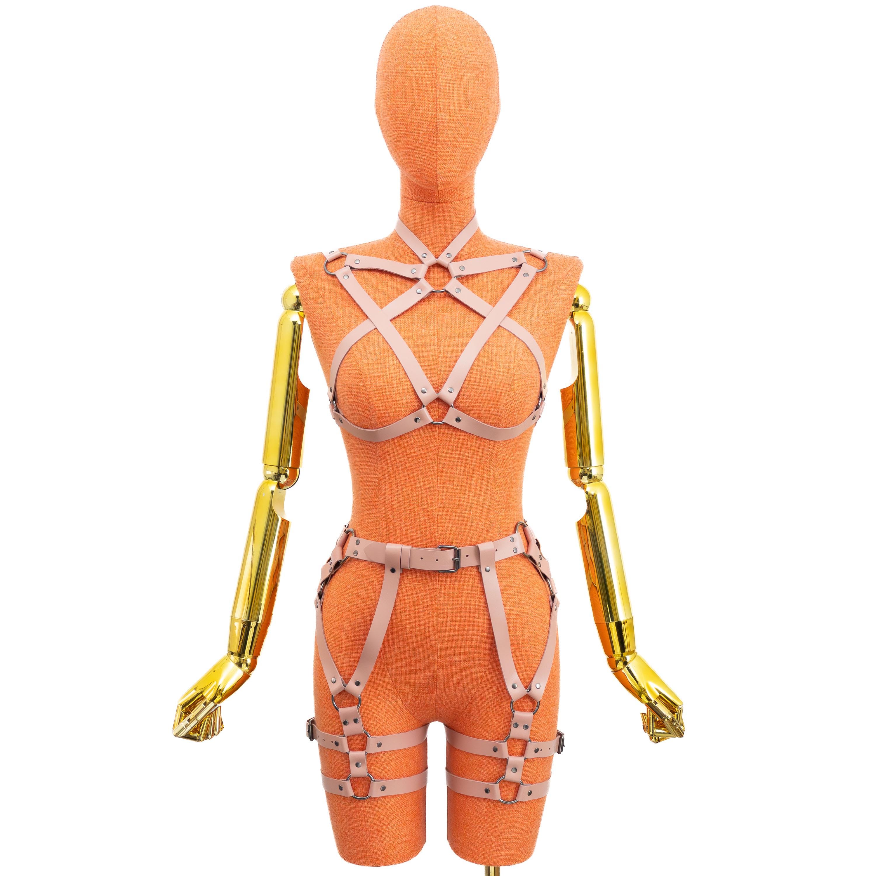 Pentagram Leather Chest Harness - Etsy display picture 1