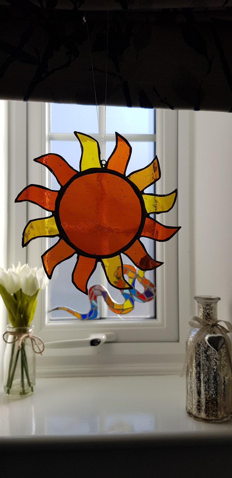 Sun Suncatcher NHS LGBT Stained Glass Hand Made Glass Art