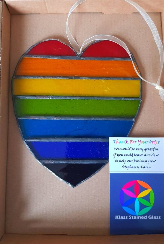 Sun Suncatcher NHS LGBT Stained Glass Hand Made Glass Art