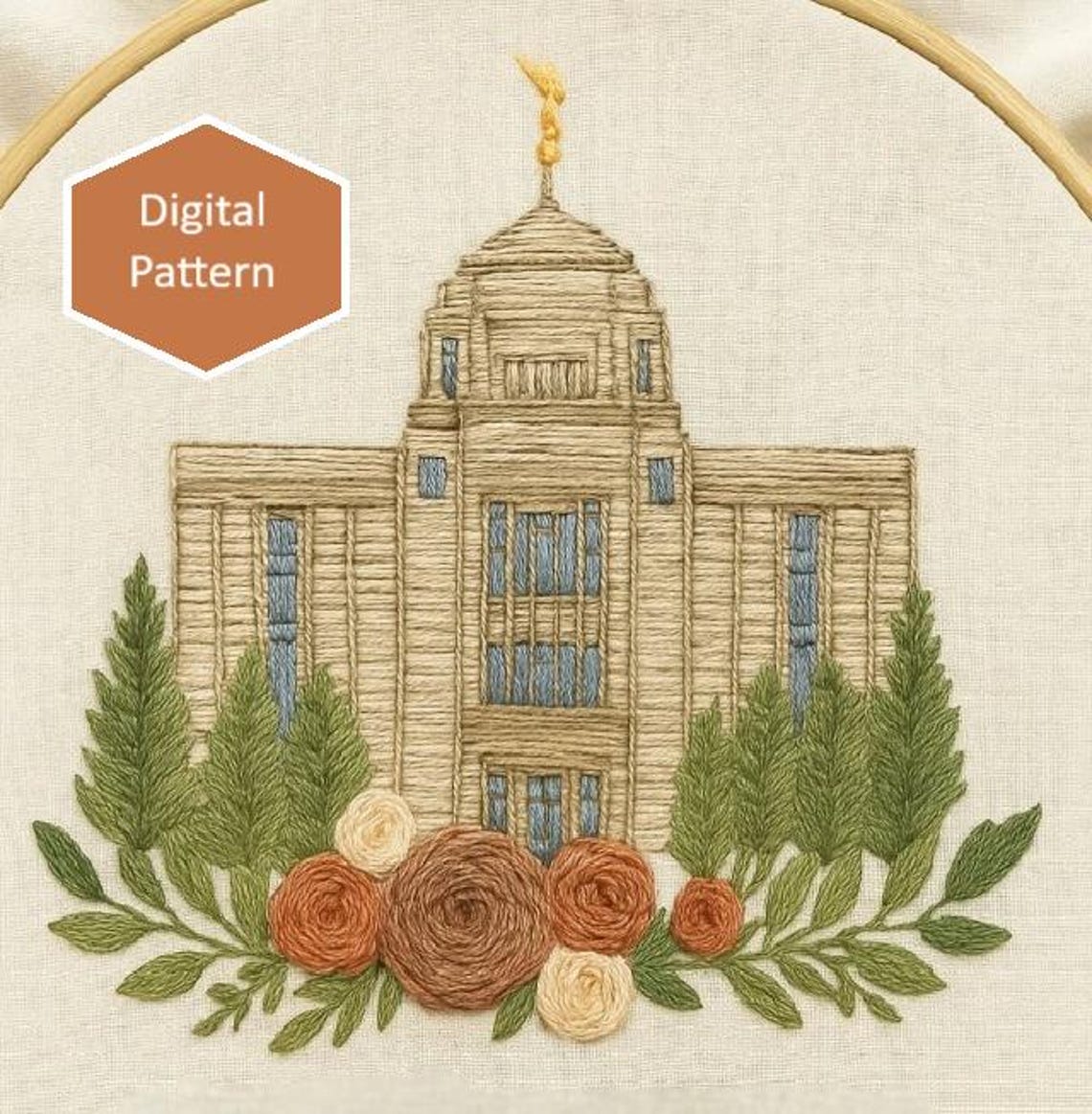Meridian Idaho Temple - Digital Pattern - Etsy
