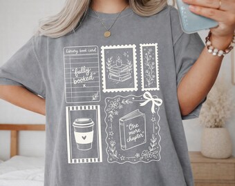 Book Lover Shirt, Fully Booked, One More Chapter Tee, Books and Coffee, Bookish T-shirt