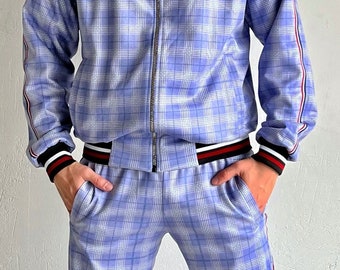 Tracksuit Gentlemen | Men's Tracksuit Set | Gentlemen Tartan | Husband Birthday Gift | Valentines Day Gift For Him | S-4XL, Custom Sizes