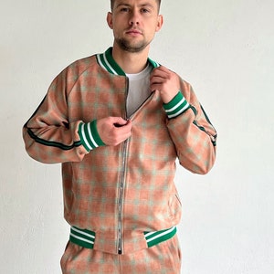 Tracksuit Gentlemen | Men&#39;s Tracksuit Set | Gentlemen Tartan | Husband Birthday Gift | Valentines Day Gift For Him | S-4XL, Custom Sizes