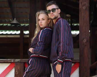 Matching Couple Tartan Tracksuit Set | Couple Tracksuit Set | Gentlemen Tartan | Tartan Tracksuit | S, M, L, XL, 2XL, 3XL, 4XL, Custom Size