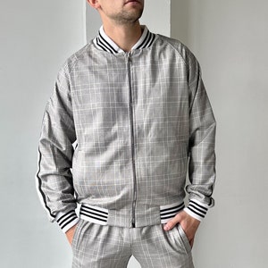 Tracksuit Gentlemen | Men&#39;s Tracksuit Set | Gentlemen Tartan | Husband Birthday Gift | Valentines Day Gift For Him | S-4XL, Custom Sizes