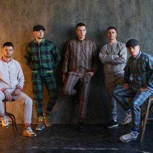The Gentlemen Tracksuit | Men&#39;s Tartan Tracksuits | S M L XL XXL 3XL 4XL, Custom Sizes