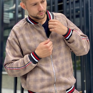 Tracksuit Gentlemen | Men&#39;s Tracksuit Set | Gentlemen Tartan | Husband Birthday Gift | Valentines Day Gift For Him | S-4XL, Custom Sizes