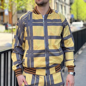 Chándal para caballero / Conjunto de chándal para hombre / Tartán para caballero / Regalo de cumpleaños para su esposo / Regalo de San Valentín para él / Tallas S-4XL, personalizadas