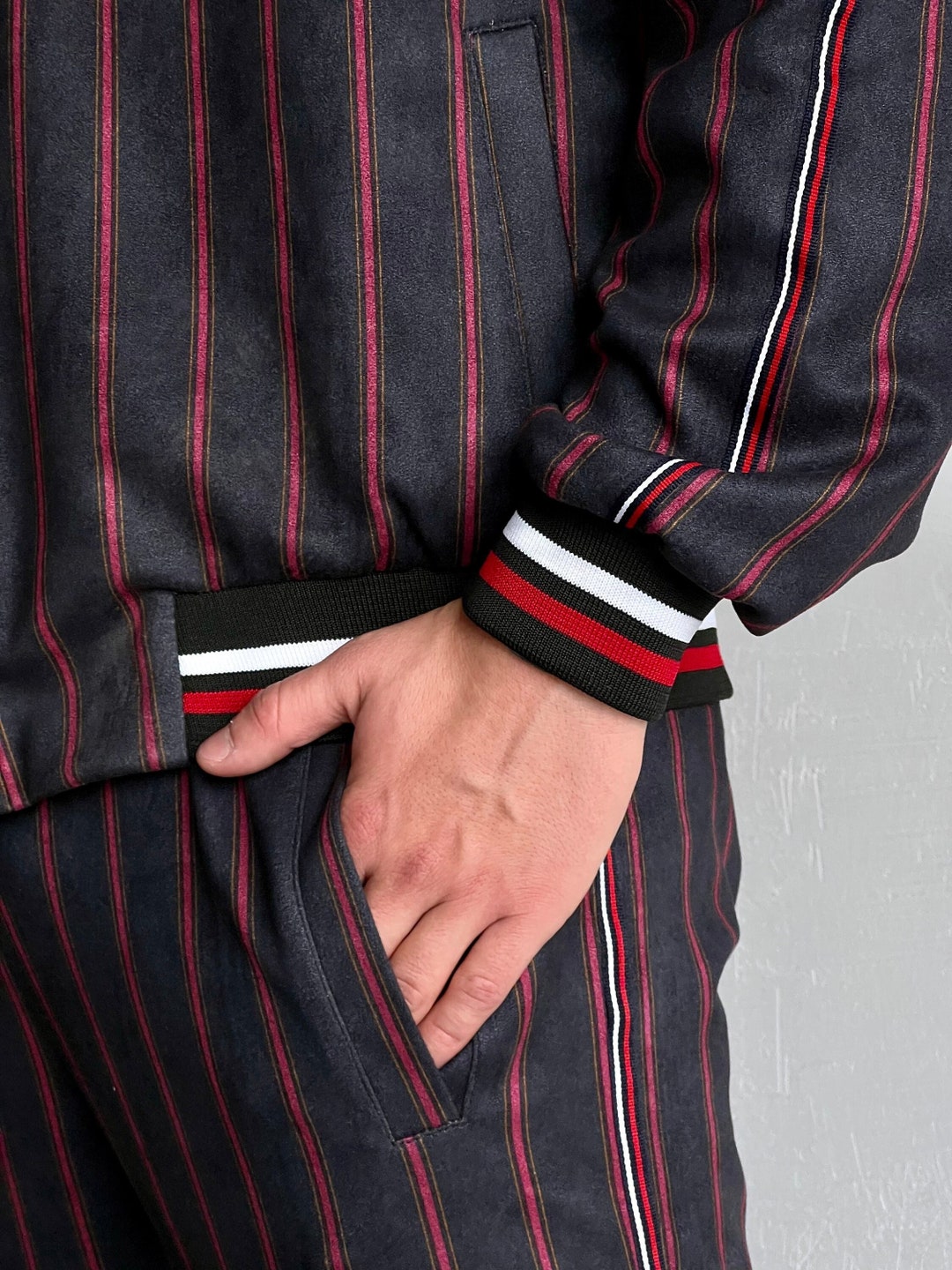 Tracksuit Gentlemen Men's Tracksuit Set Gentlemen Tartan Husband