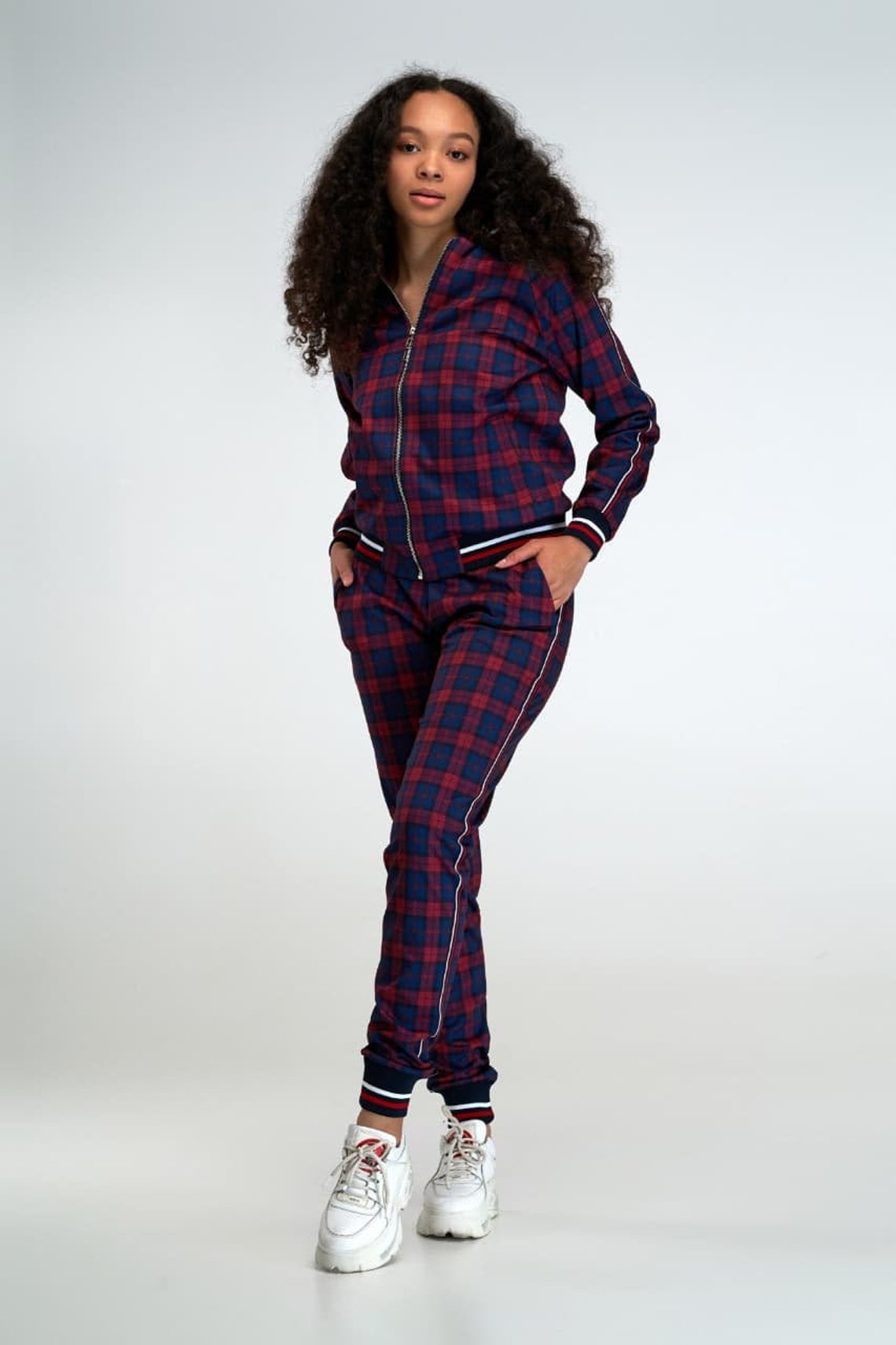 Tartan Women's Tracksuit Set Women's Tracksuit Set Etsy
