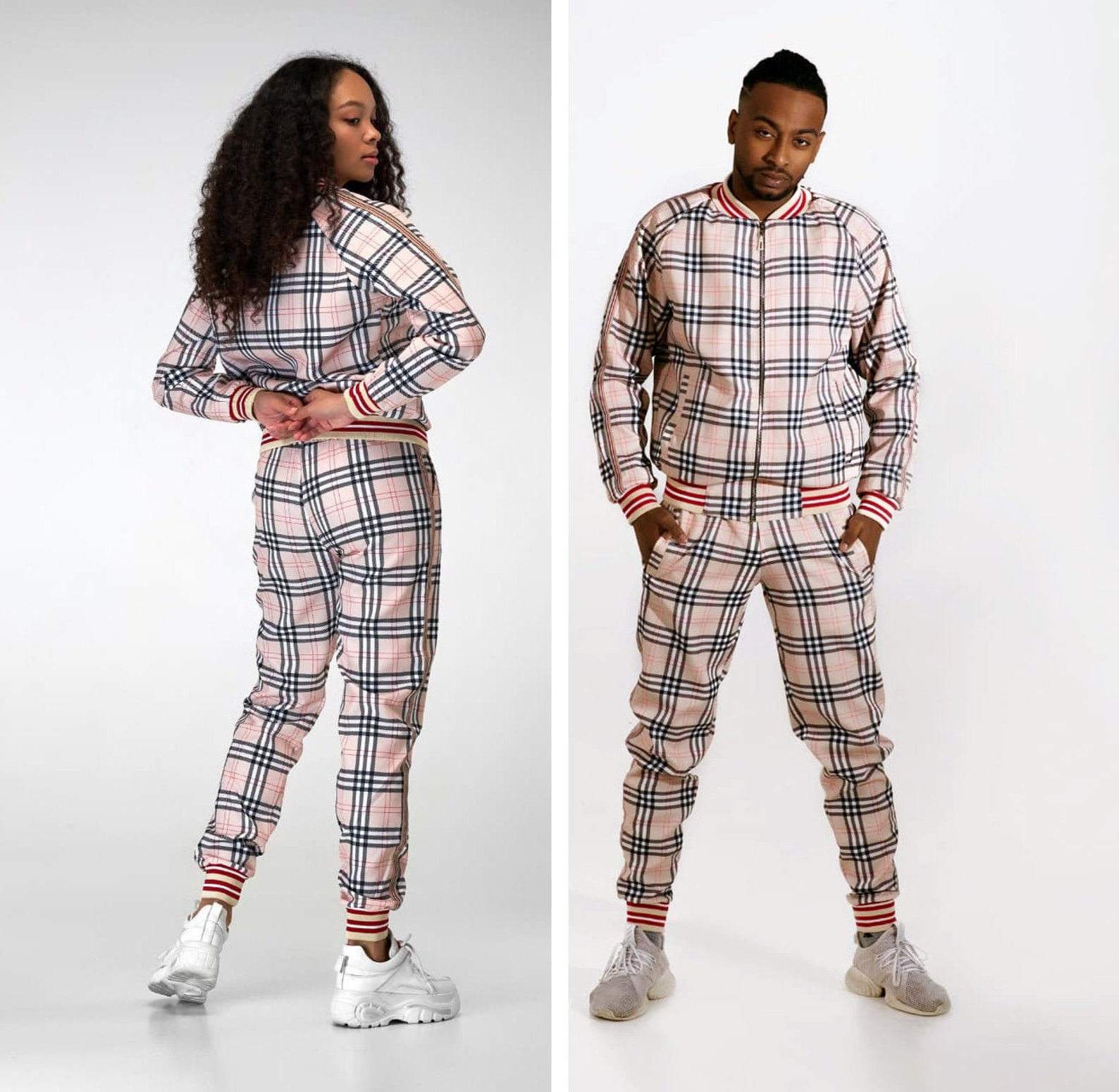 Matching Couple Tartan Tracksuit Set Couple Tracksuit Set Etsy