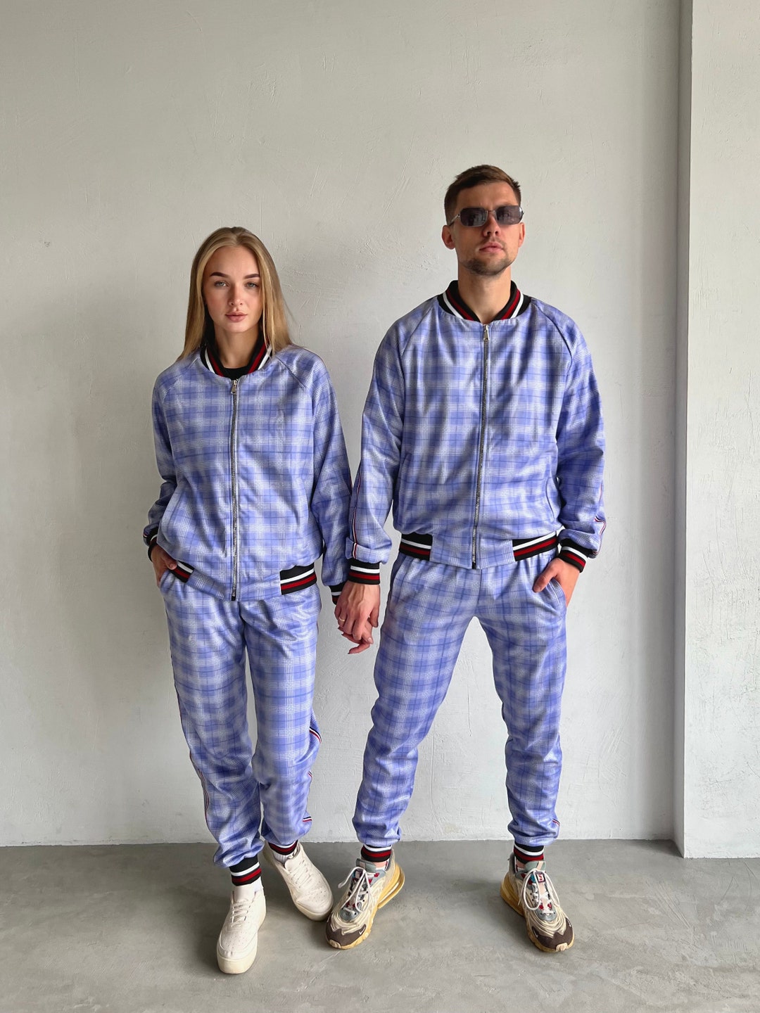 Matching Couple Tartan Tracksuit Set Couple Tracksuit Set Etsy