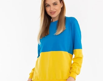 Ukraine Flag Sweatshirt | Ukrainian Patriotic | Oversized Sweatshirt | Support Ukraine Hoodie | Unisex Women Men | Solidarity with UKRAINE |
