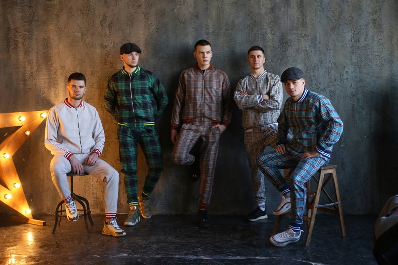 The Gentlemen Tracksuit Men's Tartan Tracksuits Guy Ritchie S M L XL XXL 3XL 4XL, Custom Sizes image 1